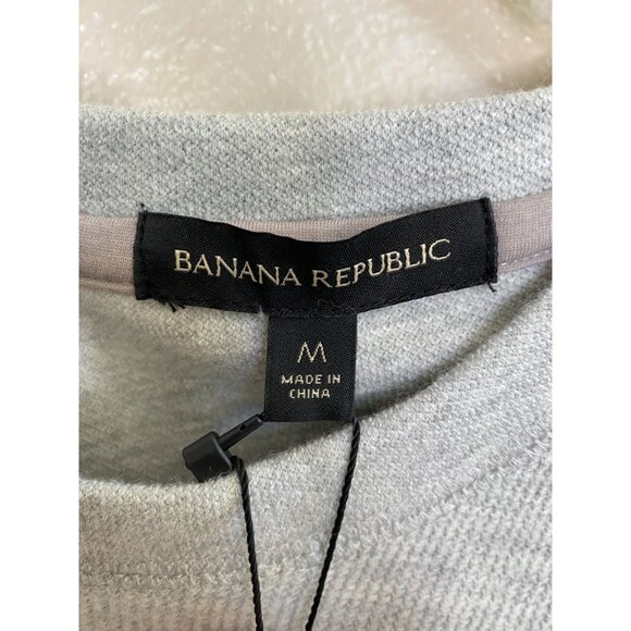 NWT Banana Republic Mens Gray Long-Sleeve Sweater M Cotton/Polyester Blend - Picture 4 of 8
